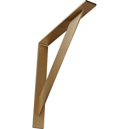 Ekena Millwork Traditional Steel Bracket, Hammered Gold 2"W x 16"D x 16"H BKTM02X16X16TRHGO